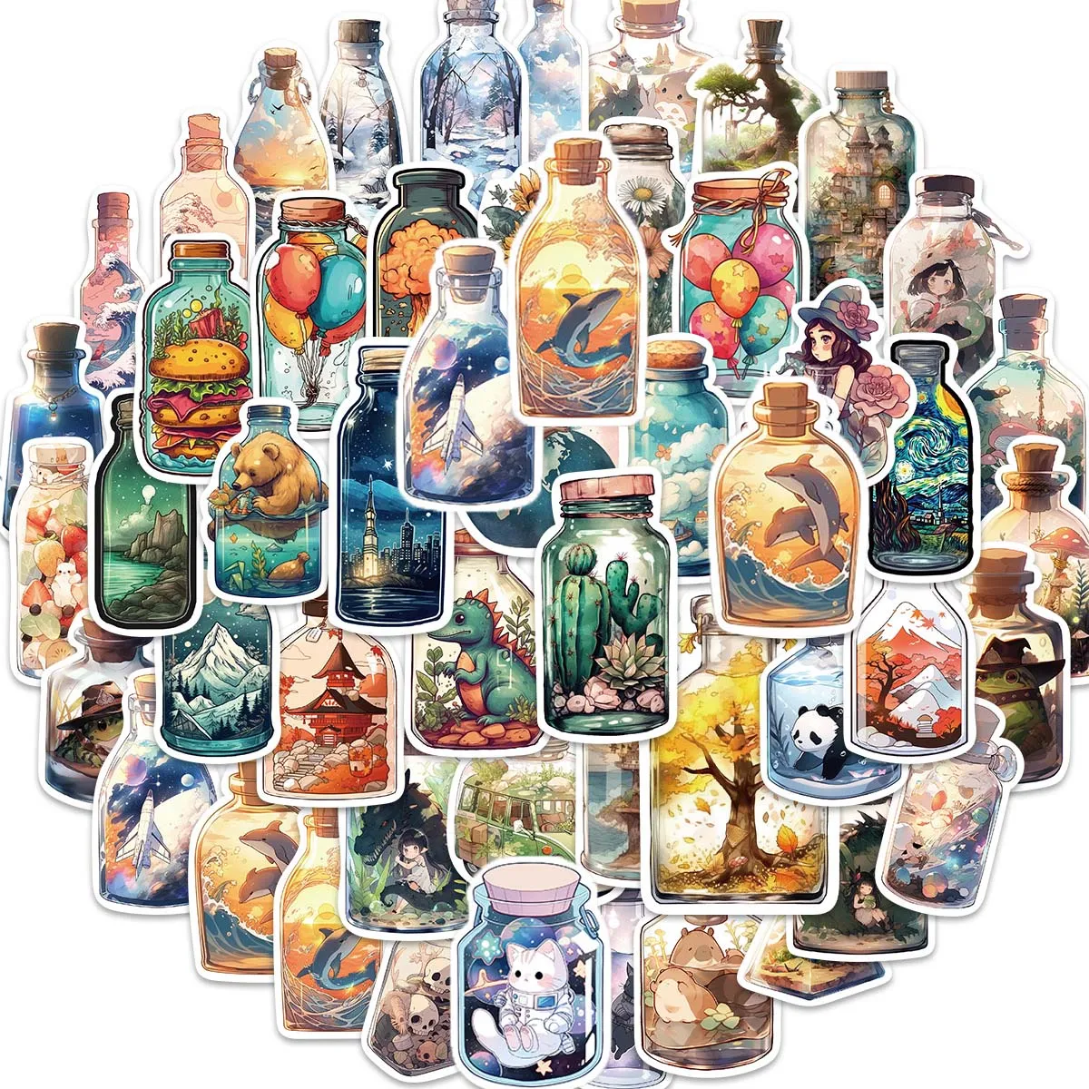 50pcs Bottle World 2 Stickers Decals