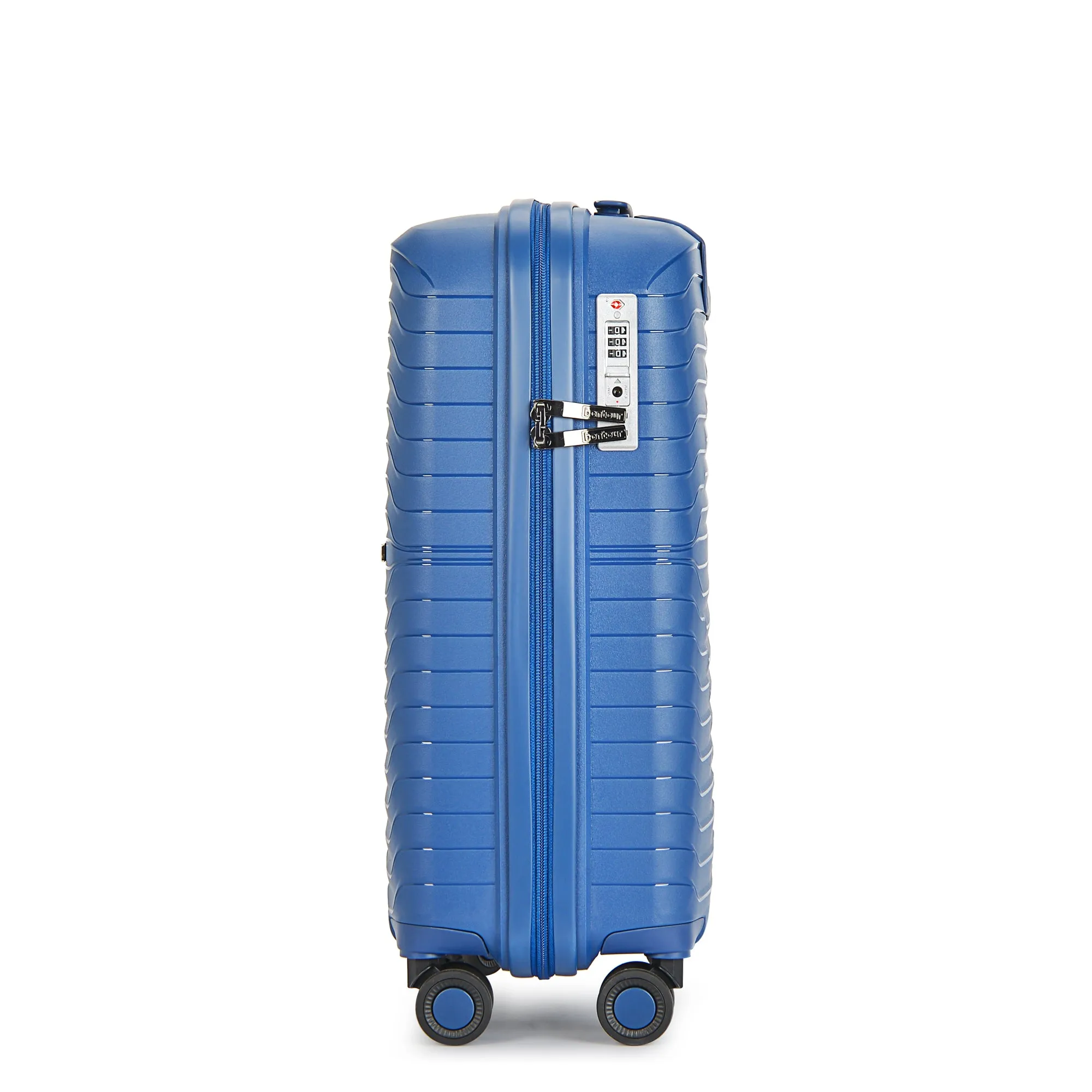 Bontour 'City' 4-wheeled cabin suitcase with TSA lock, 55x38x20cm, Blue