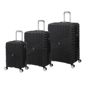 IT Impakt Geo Emboss Luggage with Wheels- Black (Sizes Sold Separately)