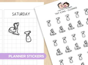 Tiny Icons - Cleaning Planner Stickers